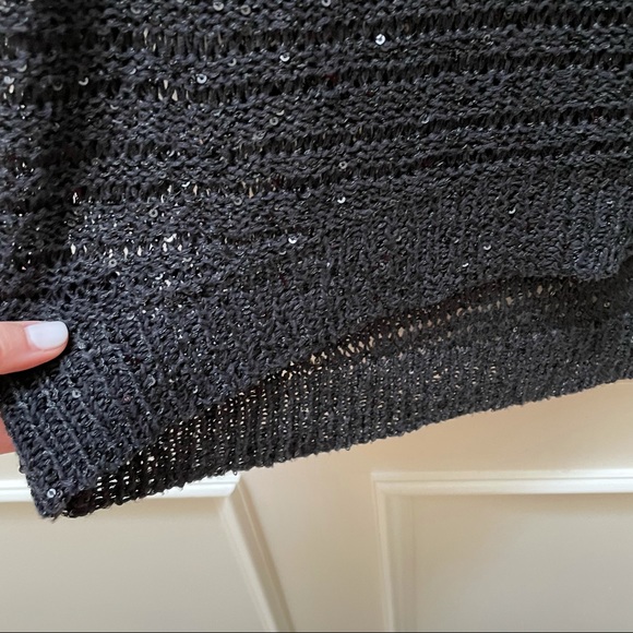 ROBBI & NIKI Sequin Scoop Neck Sweater Black XS/S - Picture 5 of 7